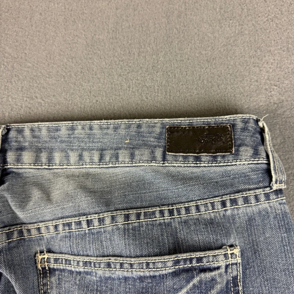 Ecko Unltd Jeans Men's 36 (Fits 38x32) Blue Relaxed Baggy Wide Leg Whiskered Y2K